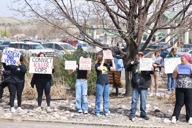 Photos of protest outside Pocatello City Hall following death of Victor ...