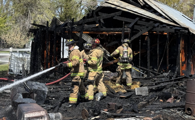 Shed fire