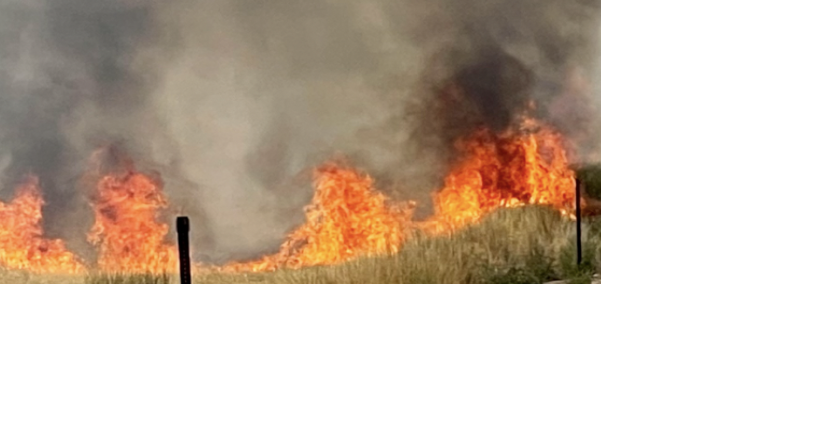 Firefighters battling brush fire along Michaud Creek Road near Pocatello Regional Airport