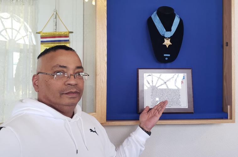 Miguel Dominic with Medal of Honor (copy)