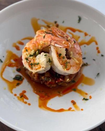 Shrimp caponata