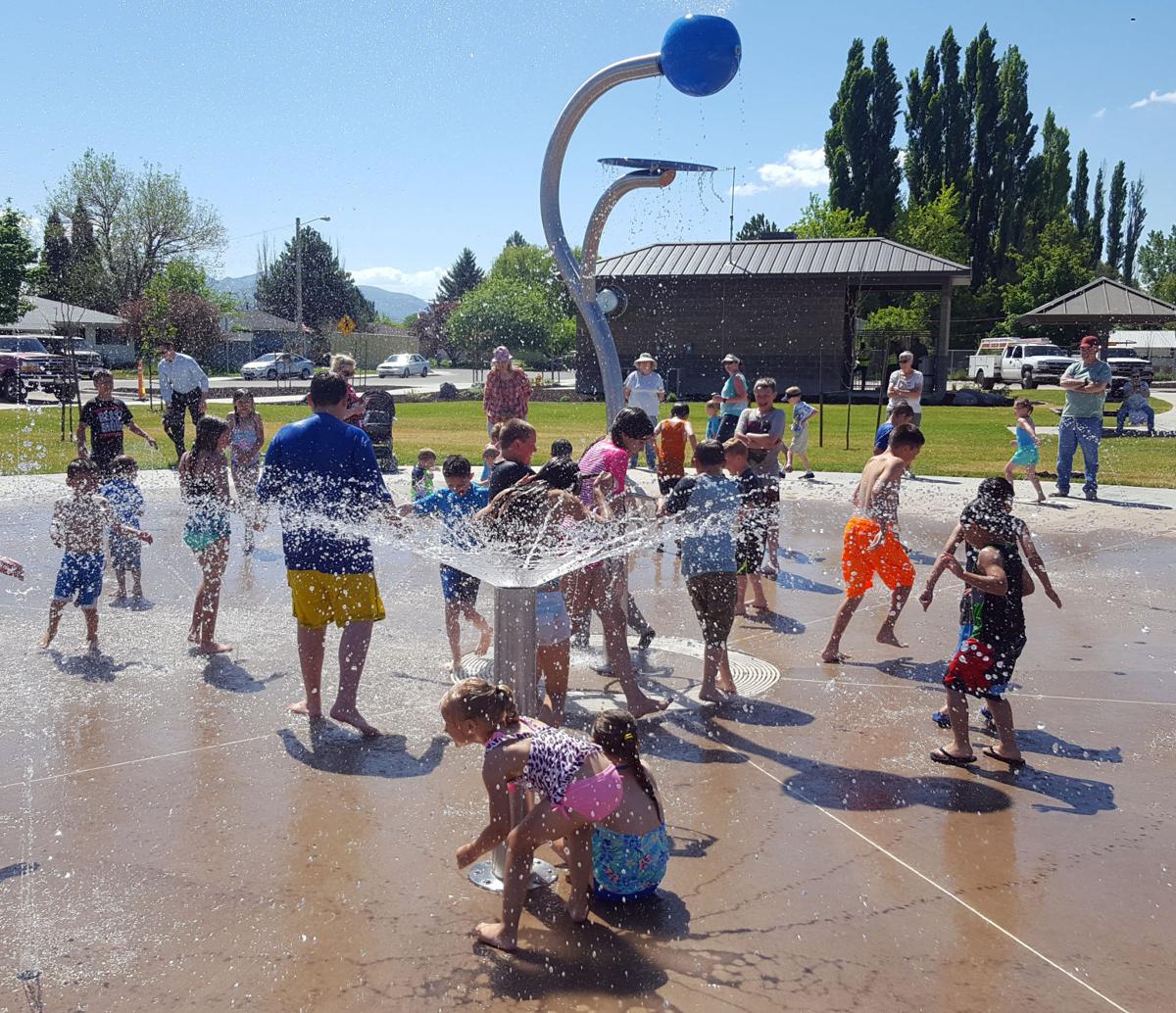 Chubbuck's first splash pad opens at Stuart Park; new playground due
