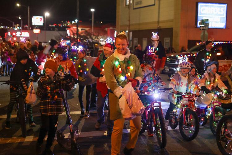 Photos of Christmas Night Lights Parade in downtown Pocatello