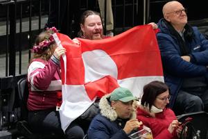Fans who raised Greenland's flag at US-Denmark Olympic hockey game say it was a pro-European gesture