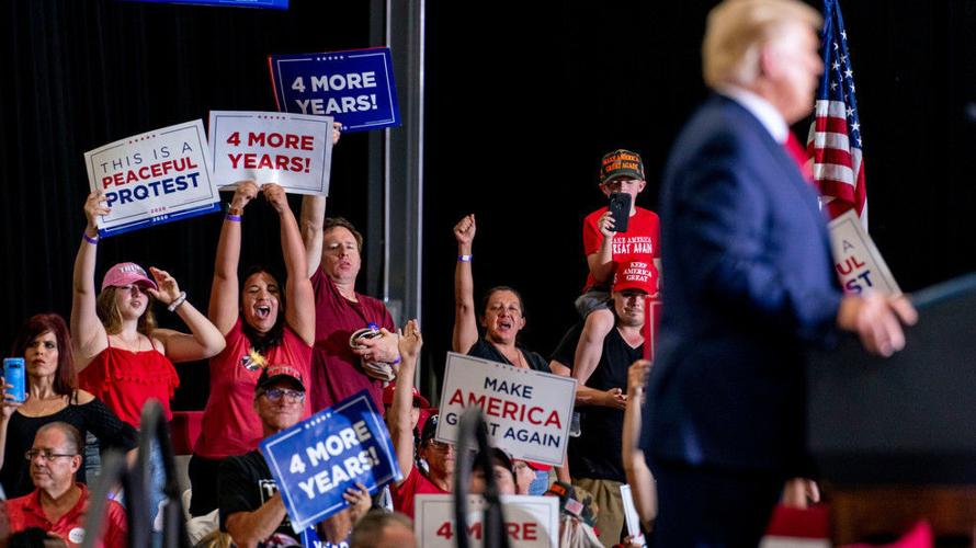 Trump rally Xtreme Mfg Henderson Nev. AP photo