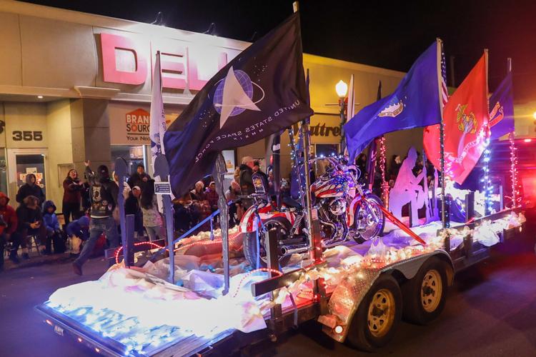 Photos of Christmas Night Lights Parade in downtown Pocatello
