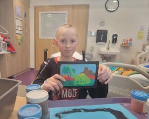 Local boy battling brain cancer vying to win Bob Ross' America's Most Artistic Kid contest