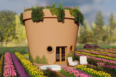 2 flowerpot front door