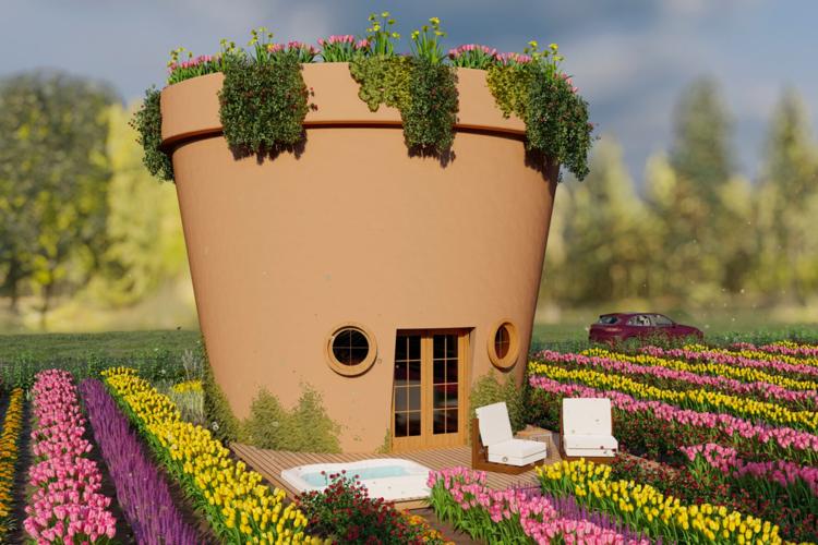 2 flowerpot front door
