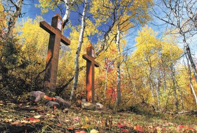 Crosses for murdered Pocatello girls