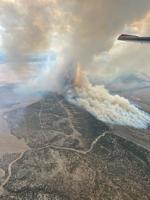 Raging wildfire growing along Utah-Idaho border