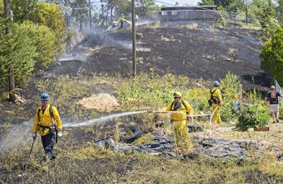Firefighters battle blaze