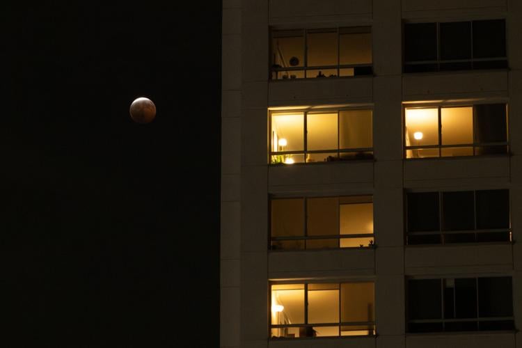 A lunar eclipse lights up skies across the Americas. in photos