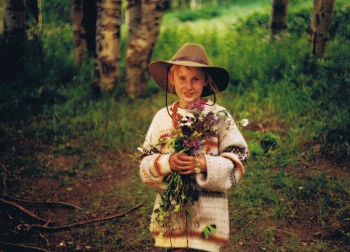 Kolby with flowers