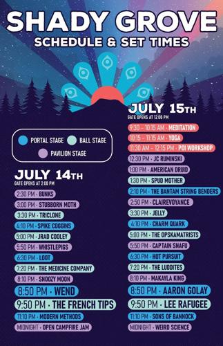 Shady Grove Music Camp 2023 schedule