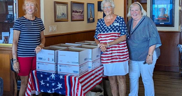 Yacht Club Members Prep Care Packages For Deployed Service Members