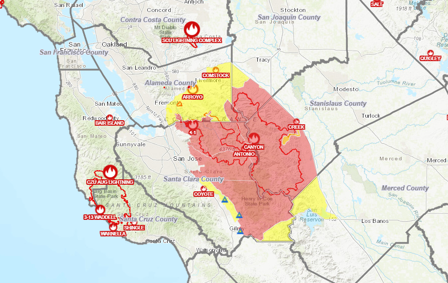 Evacuation Order Warnings Issued for Unincorporated Alameda County