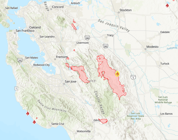 Fires in the SCU Lightning Complex Burn 137,475 Acres | News ...