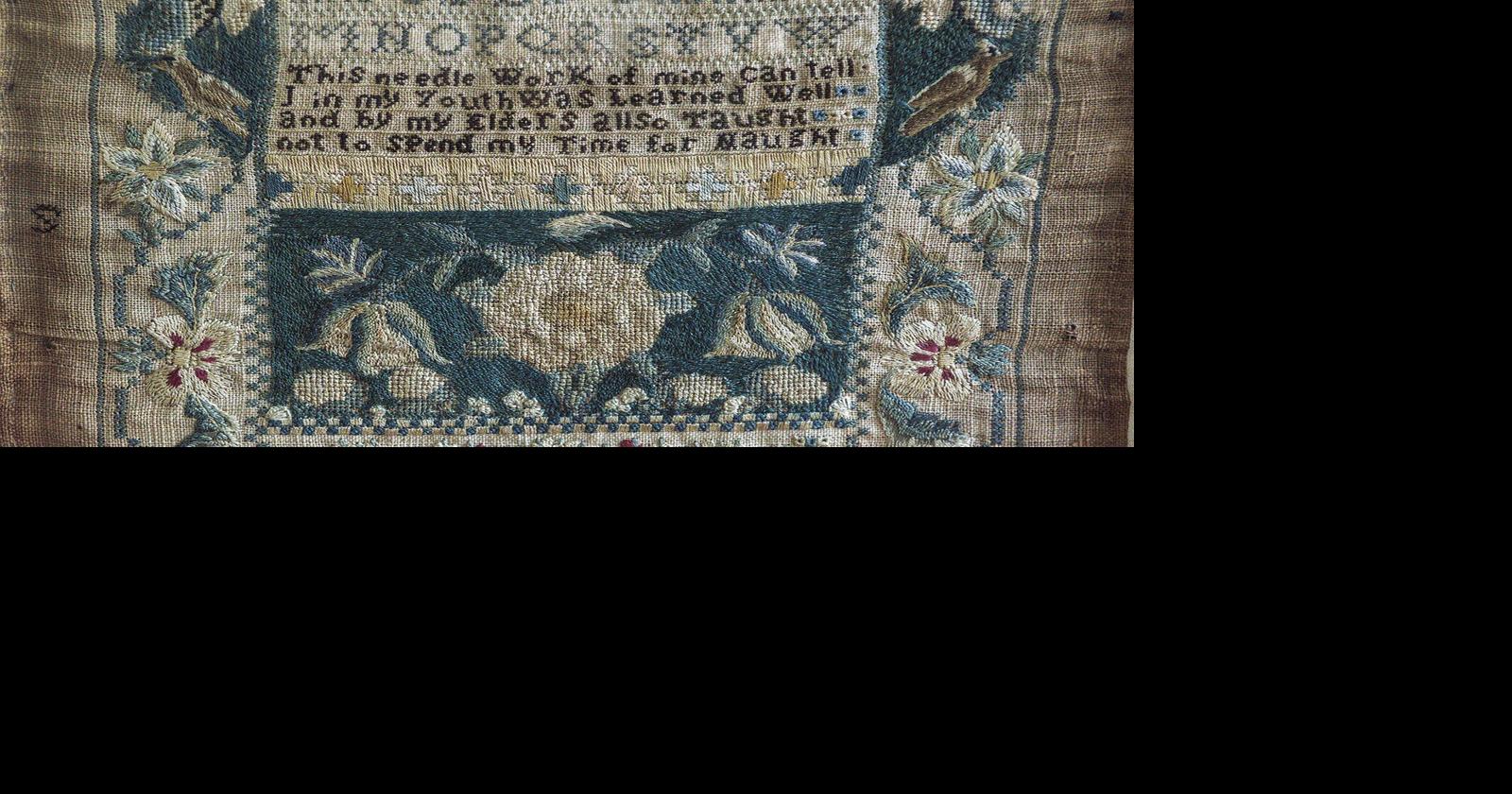 The View From Swamptown: Sybil Dean sampler is a key piece of history ...