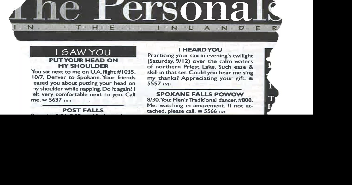30 Years of Inlander: Back in the day, personal ads in the Inlander ...