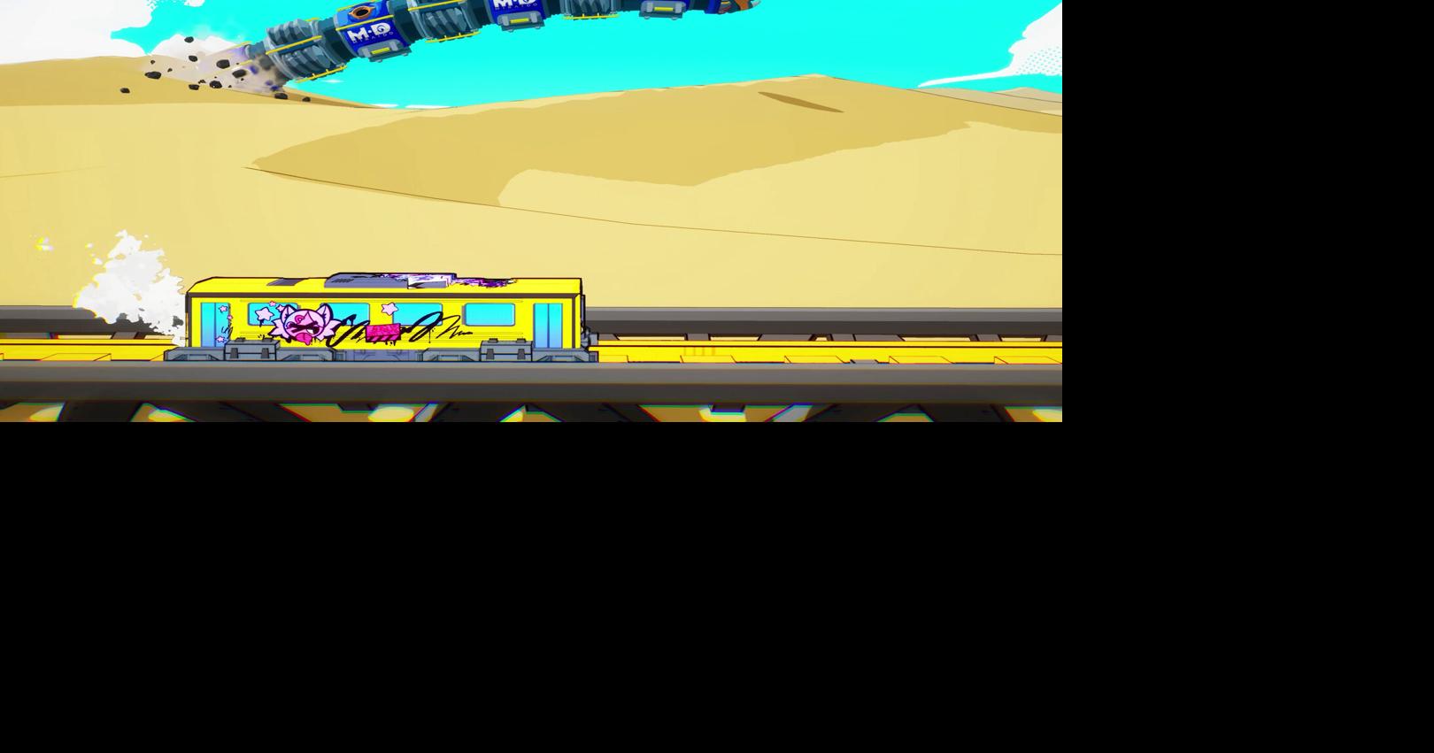 Trick-based train platformer Denshattack! isn’t always the smoothest ride, but it makes up for its shortcomings with an all-out style assault