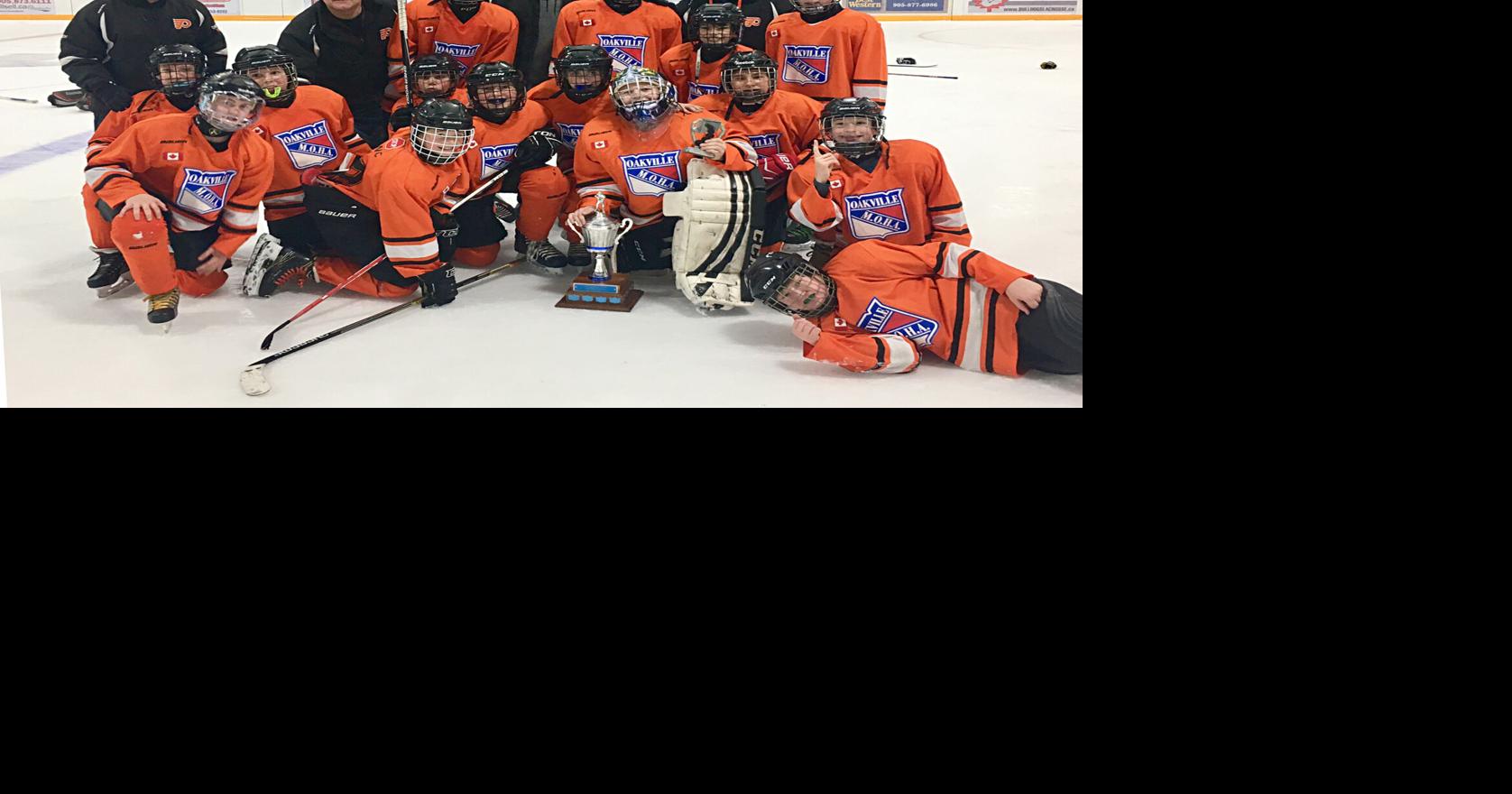 Oakville peewee select Flyers champions at Acton hockey tournament