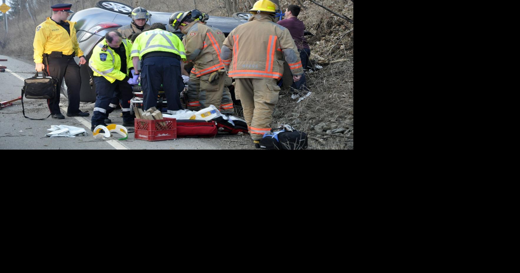 Driver taken to hospital in single car crash