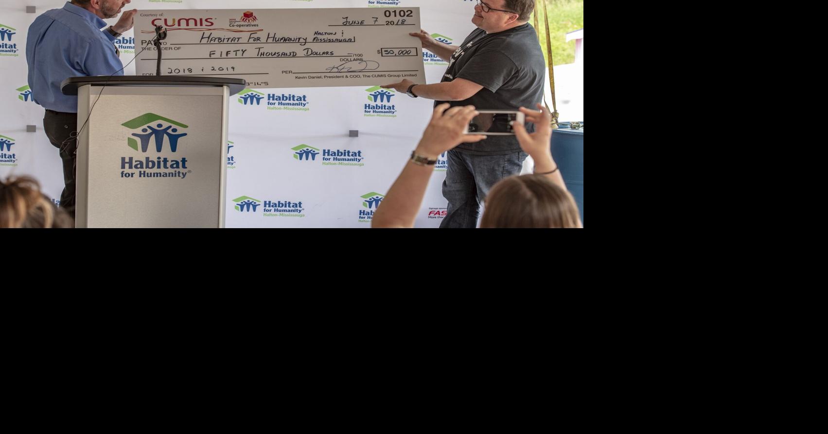 Burlington's CUMIS fundraiser a 50,000 gift to Habitat for Humanity