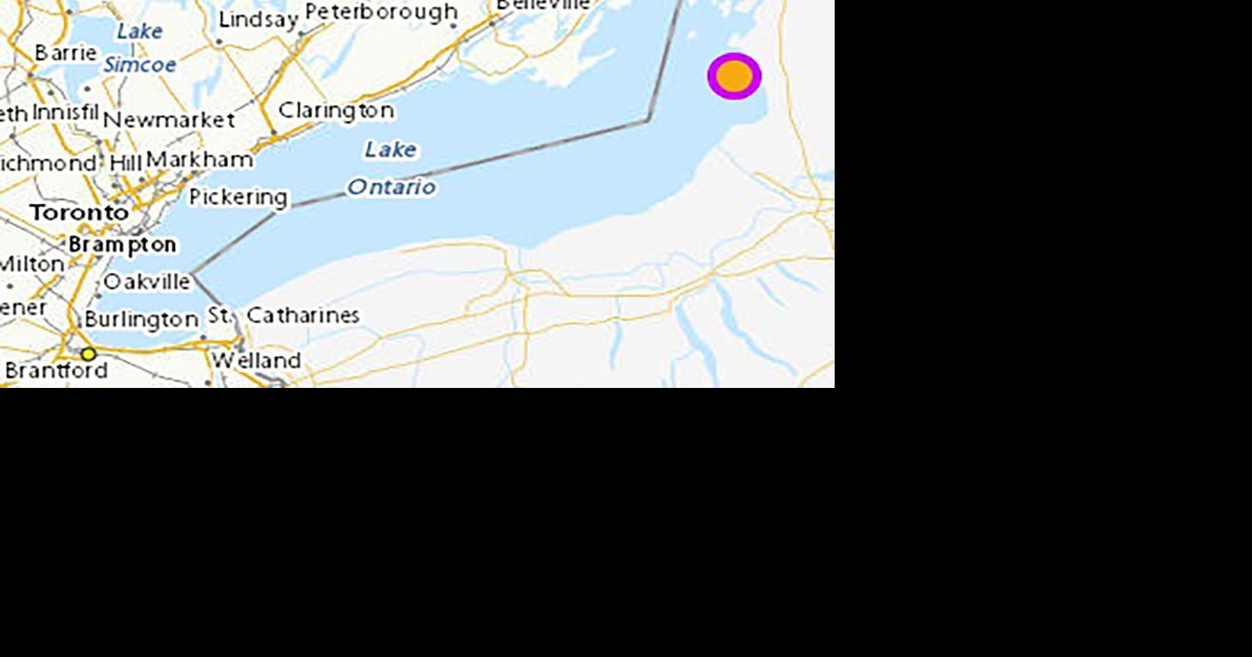 The June 28 earthquake hits the eastern end of Lake Ontario