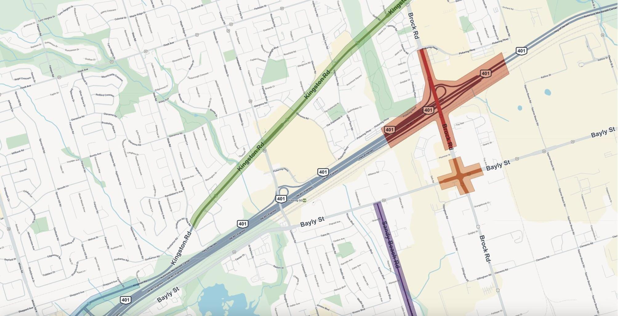 Busy Highway 401 on-ramp in Pickering to close for 6 months