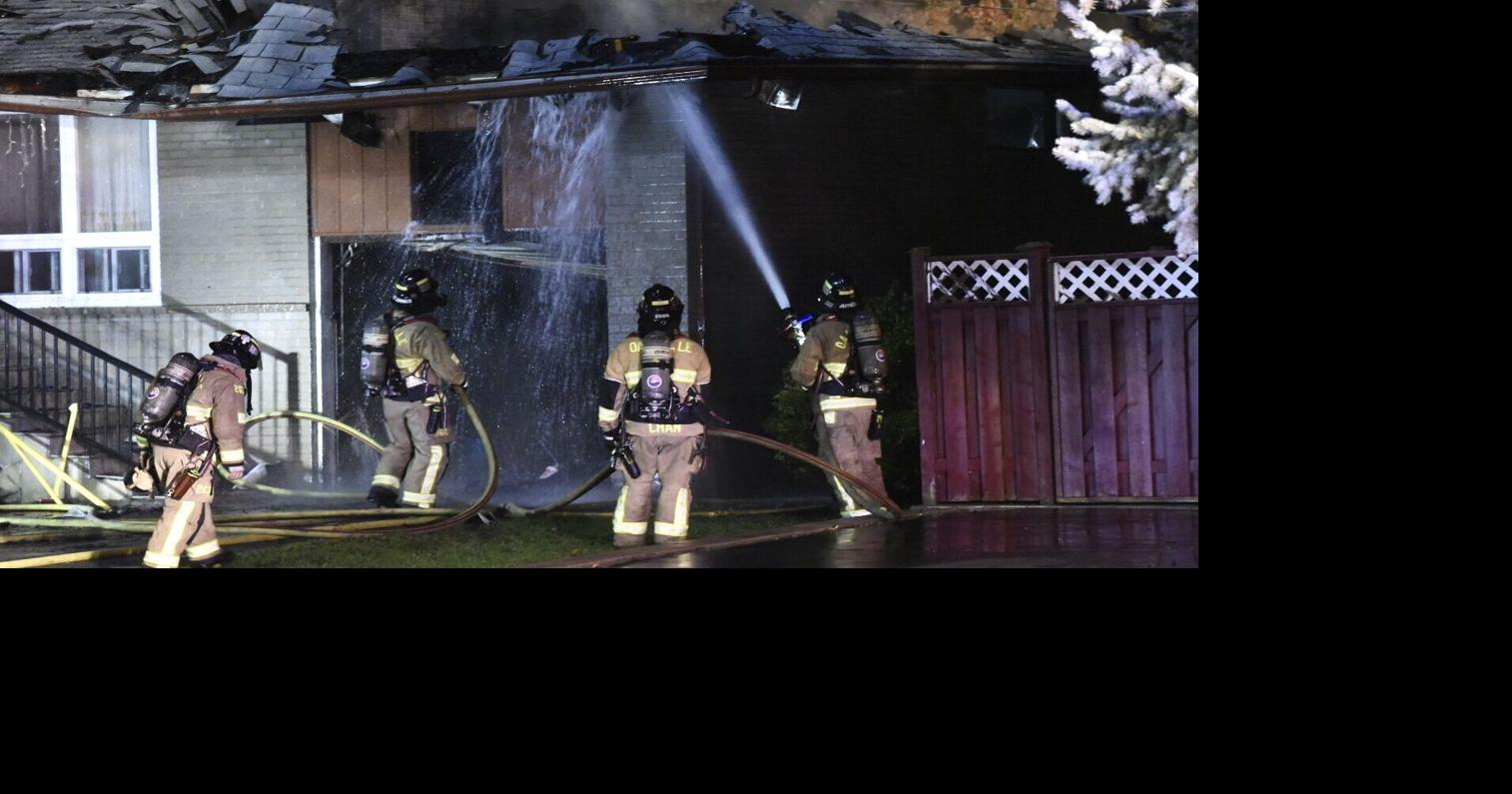 House fire in Oakville destroys part of home after partial roof collapse