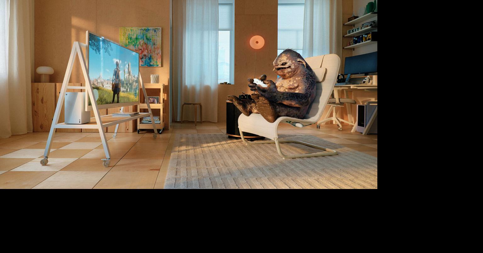 This Ikea and Xbox collection lets you sit on a giant Xbox controller thumbstick...