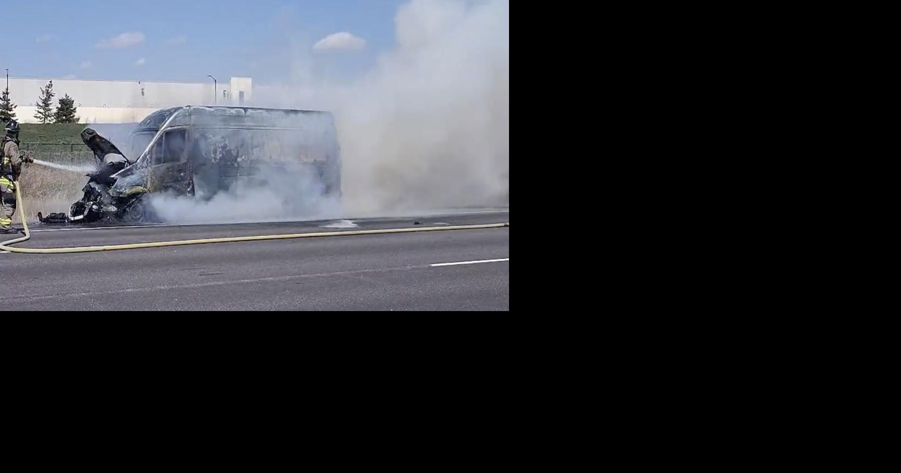 'EXPECT DELAYS': Vehicle fire on Highway 401 in Milton leaves lanes closed