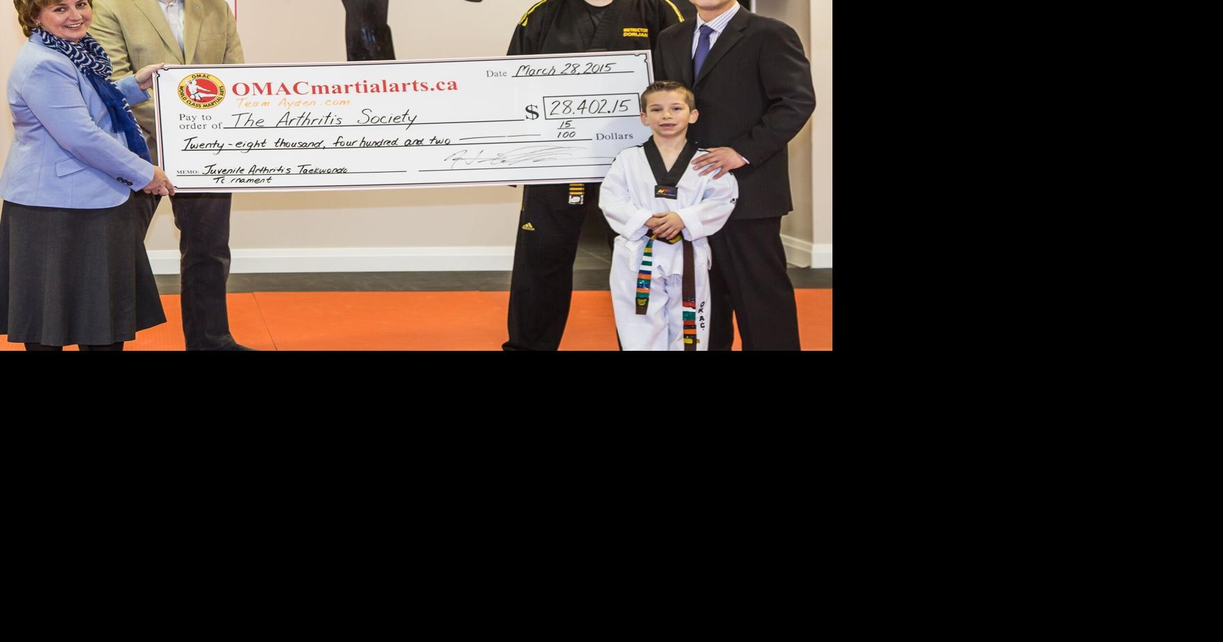 Team Ayden and Oakville's OMAC martial arts studio raise more than 28K