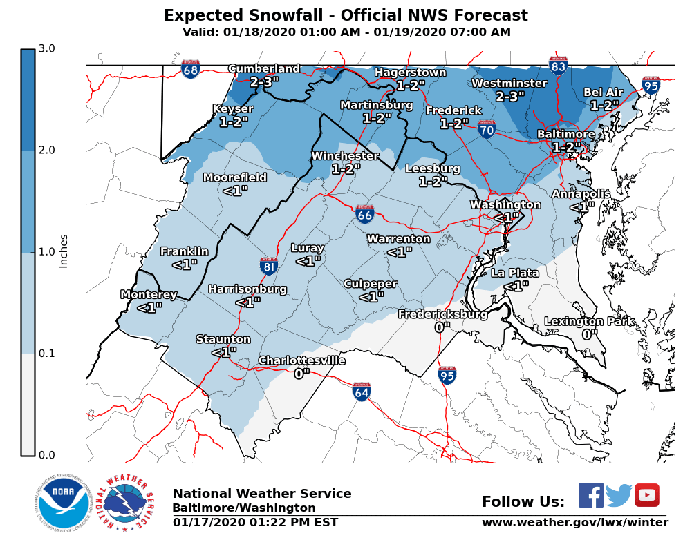 Winter weather advisory across Northern Virginia on Saturday Local