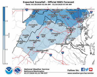 Winter Weather Advisory Across Northern Virginia On Saturday
