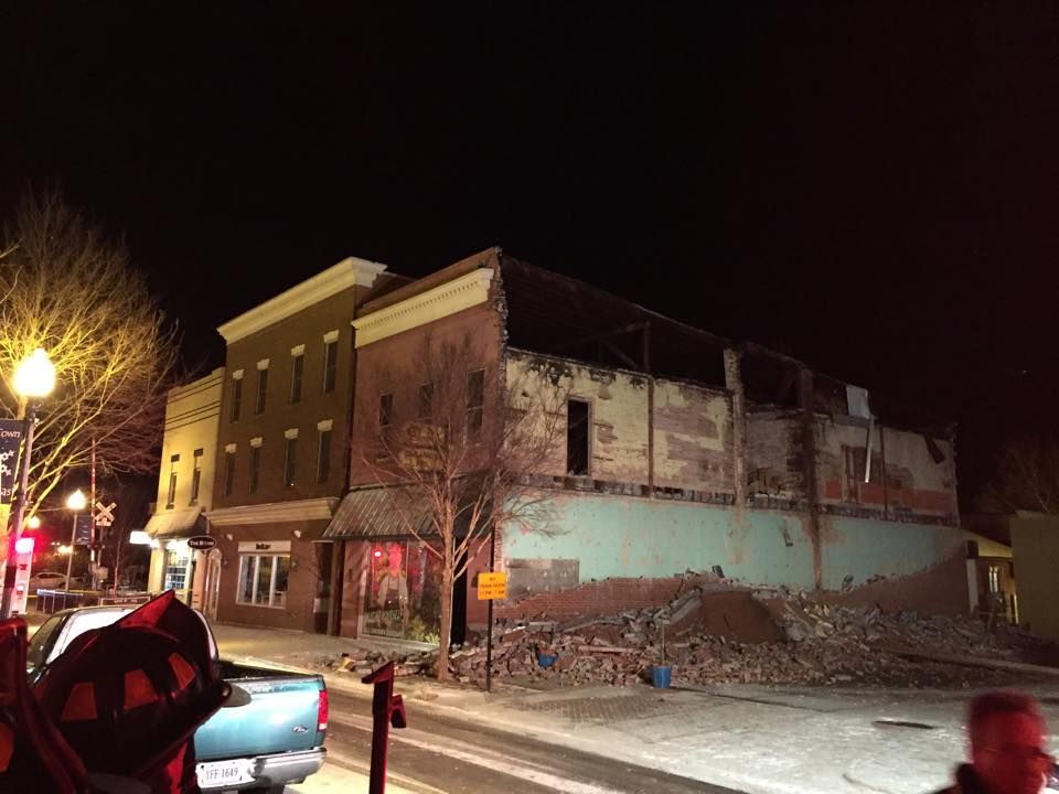 UPDATED: Historic building in Old Town Manassas partially collapses in ...