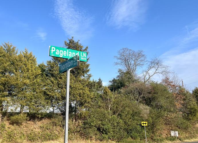 Pageland Road Sign