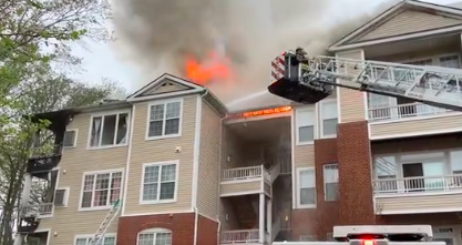 Apartment building fire forces 48 families out of their homes