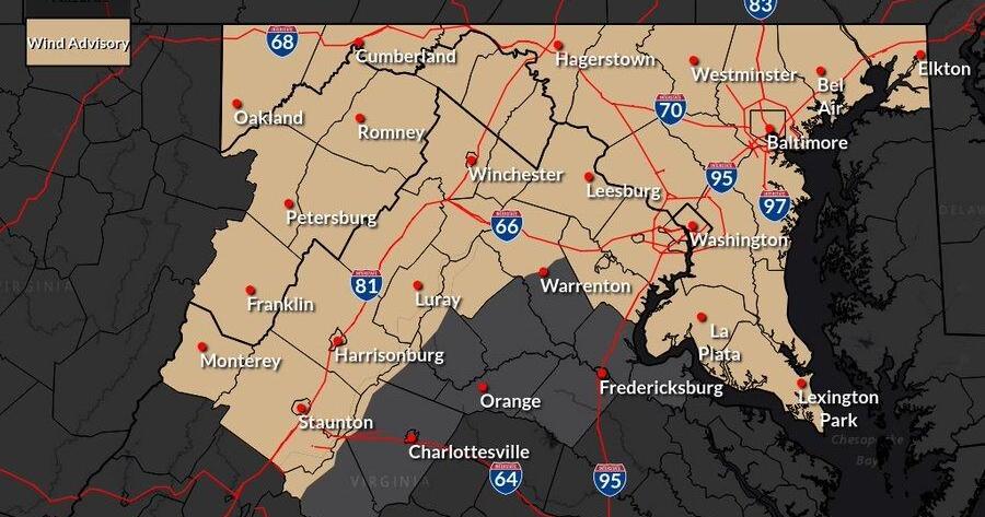 Wind advisory in effect for Northern Virginia today | Headlines ...