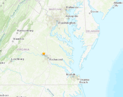 Small Earthquake Rattles Central Virginia Headlines Insidenova Com