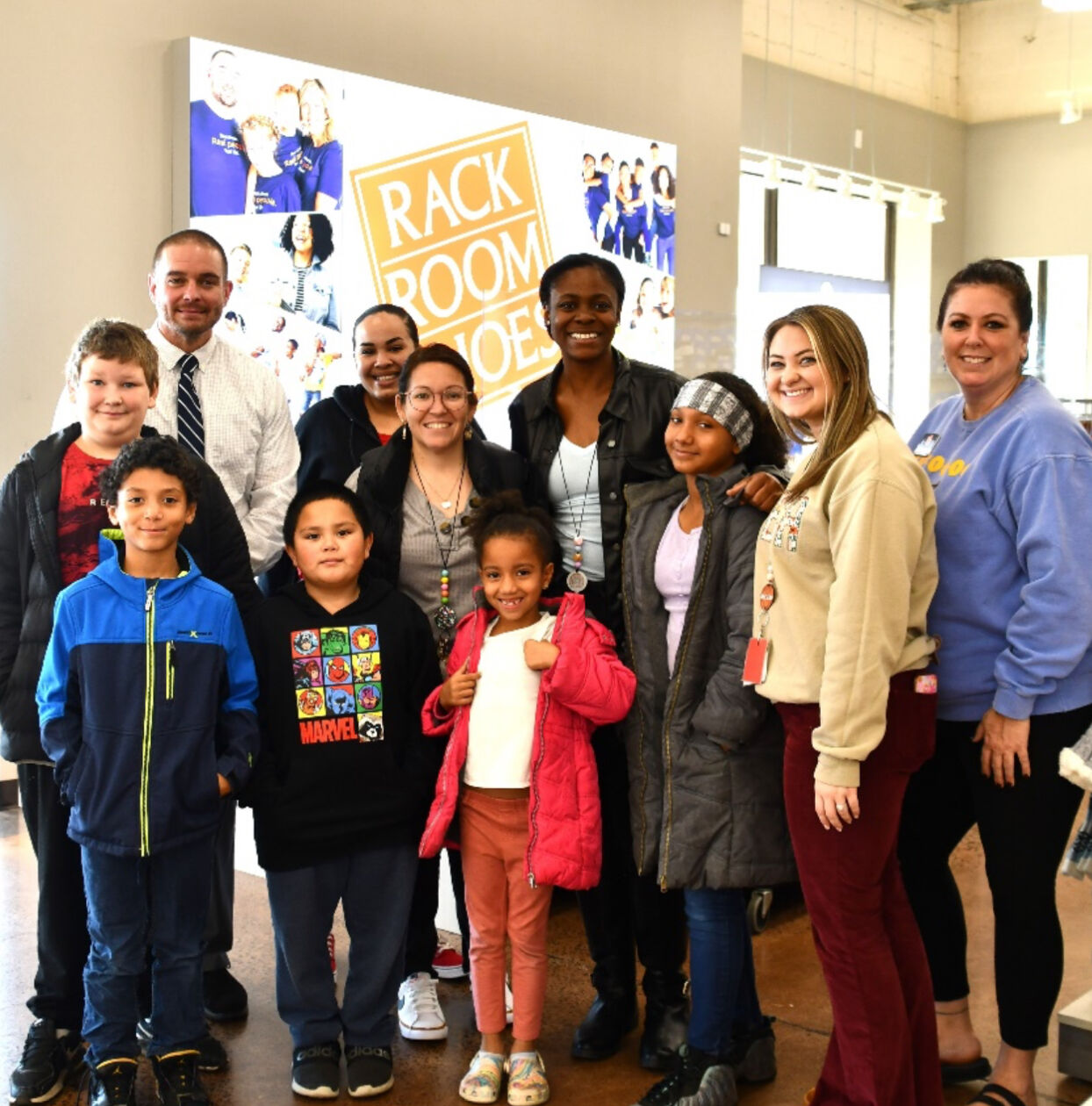 Sycamore Park students in Culpeper shop for Rack Room InsideNoVa