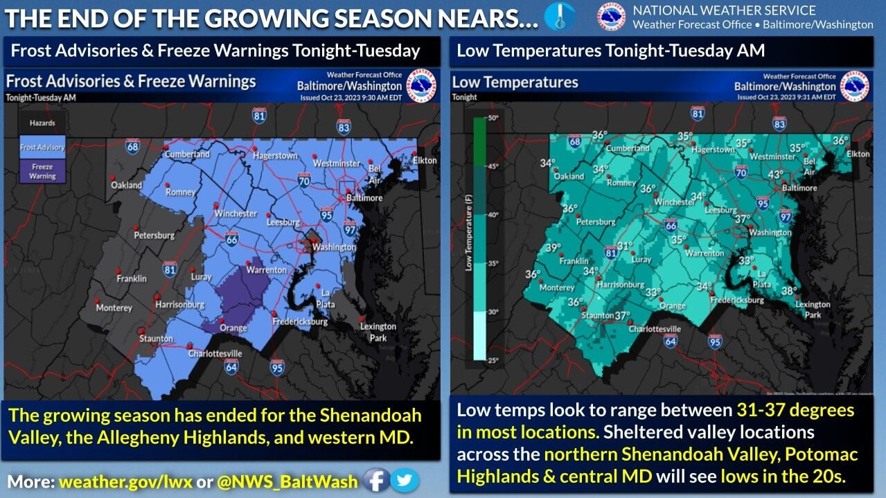 Freeze warnings, frost advisories up for Tuesday morning | Headlines ...