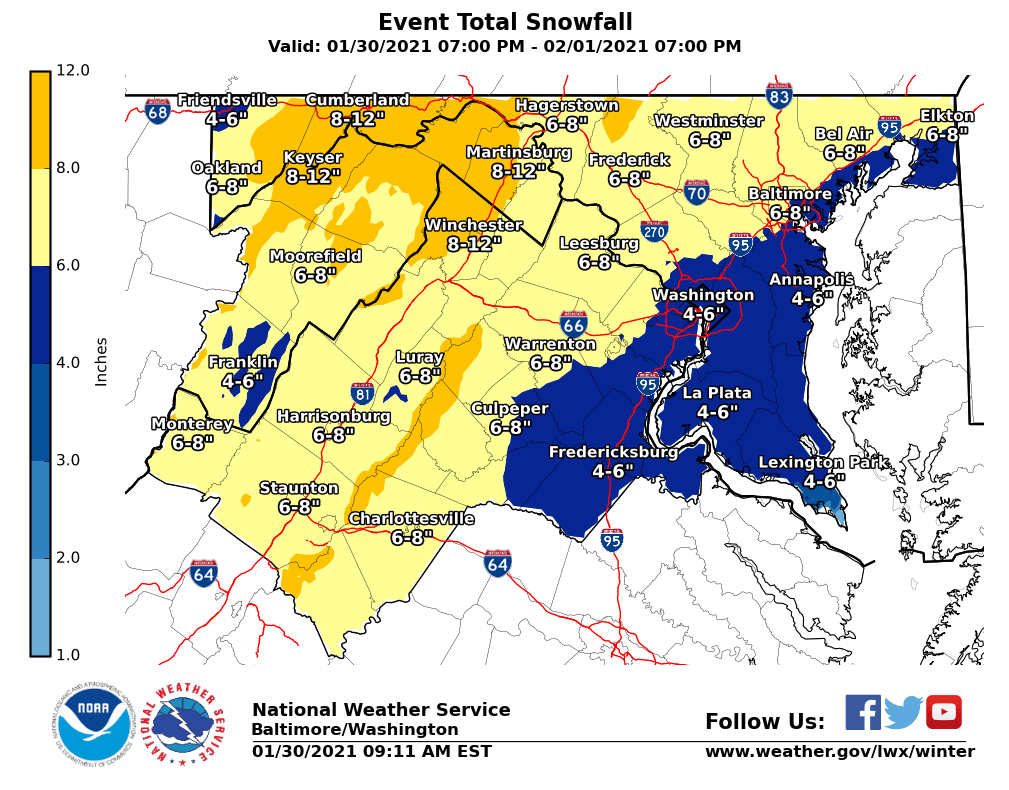 Northern Virginia Under Winter Storm Warning Starting Sunday Morning Headlines Insidenova Com