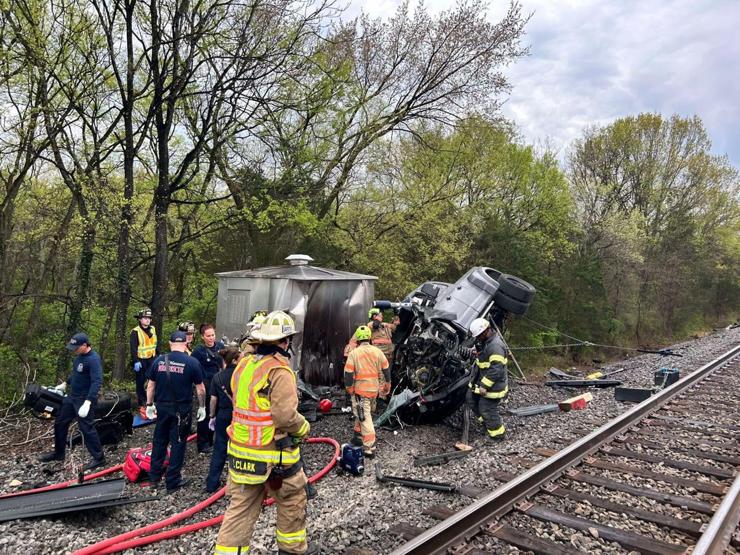 Driver injured after train hits pickup truck in Bristow | Headlines ...