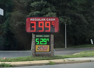 Gas price photo $4 $3 gas prices