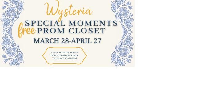 Wysteria, Burnt Ends BBQ hosts special Moments Prom Closet in Culpeper - Vimarsana News