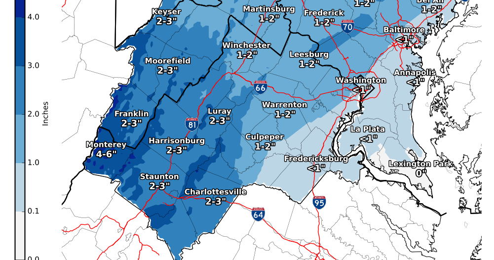 Winter weather advisory expanded across most of Northern Virginia ...