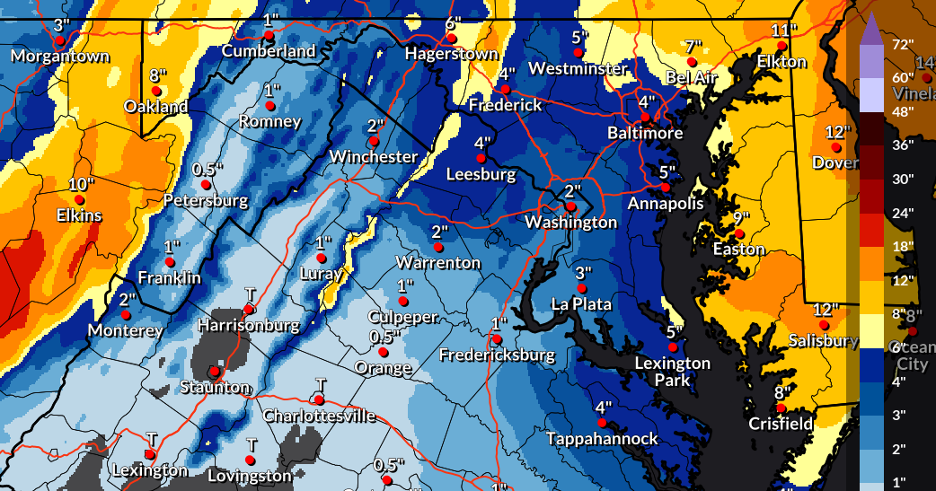 UPDATED: Winter storm warning issued for Loudoun; winter weather advisory for the rest of Northern Virginia