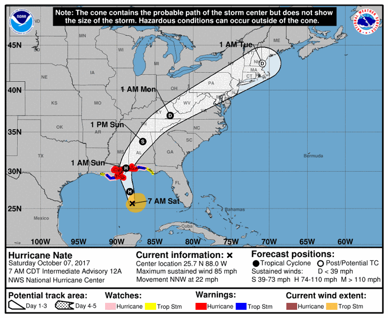 Hurricane Nate: Rain likely, storms possible in Northern Virginia ...